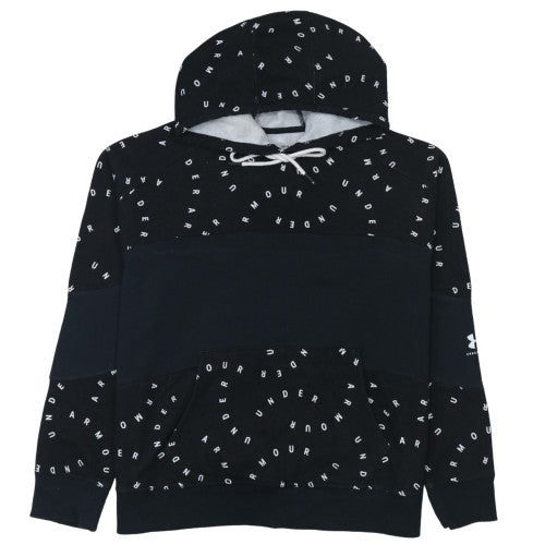 Under Armour Womens Black L Logo Hoodie Large Loose Fit Sweatshirt