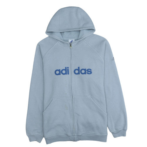 adidas Men's Blue Full Zip Fleece Hoodie L Sportswear