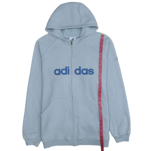 adidas Men's Blue Full Zip Fleece Hoodie L Sportswear