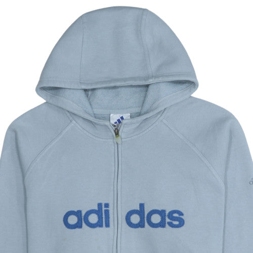 adidas Men's Blue Full Zip Fleece Hoodie L Sportswear