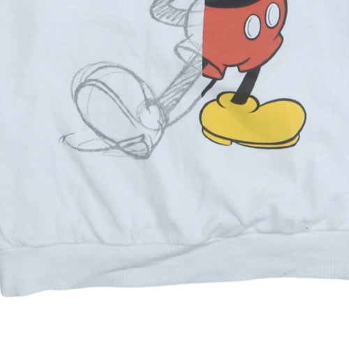 Disney at George Women White Mickey Mouse Sweatshirt Size M 12-14