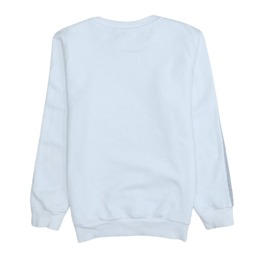 Adidas Boys White Long Sleeve Pullover Sweatshirt Size 11-12 Years