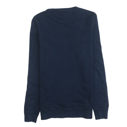Tommy Hilfiger Men’s Blue Logo Tape Crew Neck Sweatshirt L