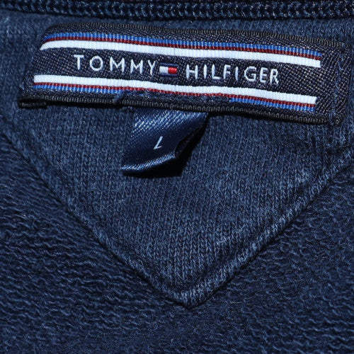 Tommy Hilfiger Men’s Blue Logo Tape Crew Neck Sweatshirt L