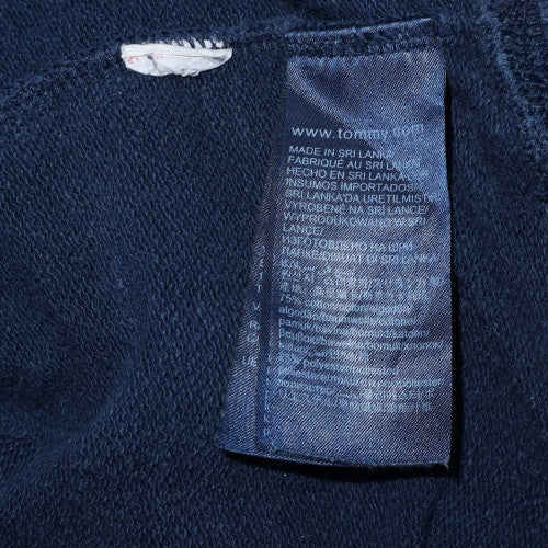Tommy Hilfiger Men’s Blue Logo Tape Crew Neck Sweatshirt L