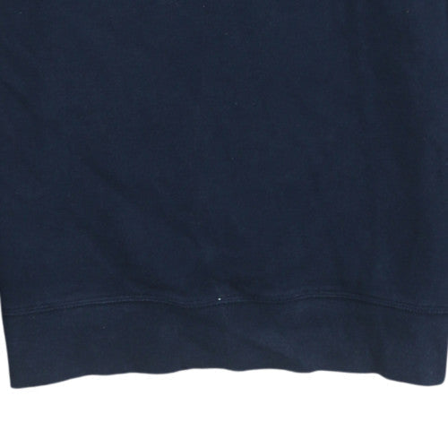 Tommy Hilfiger Men’s Blue Logo Tape Crew Neck Sweatshirt L