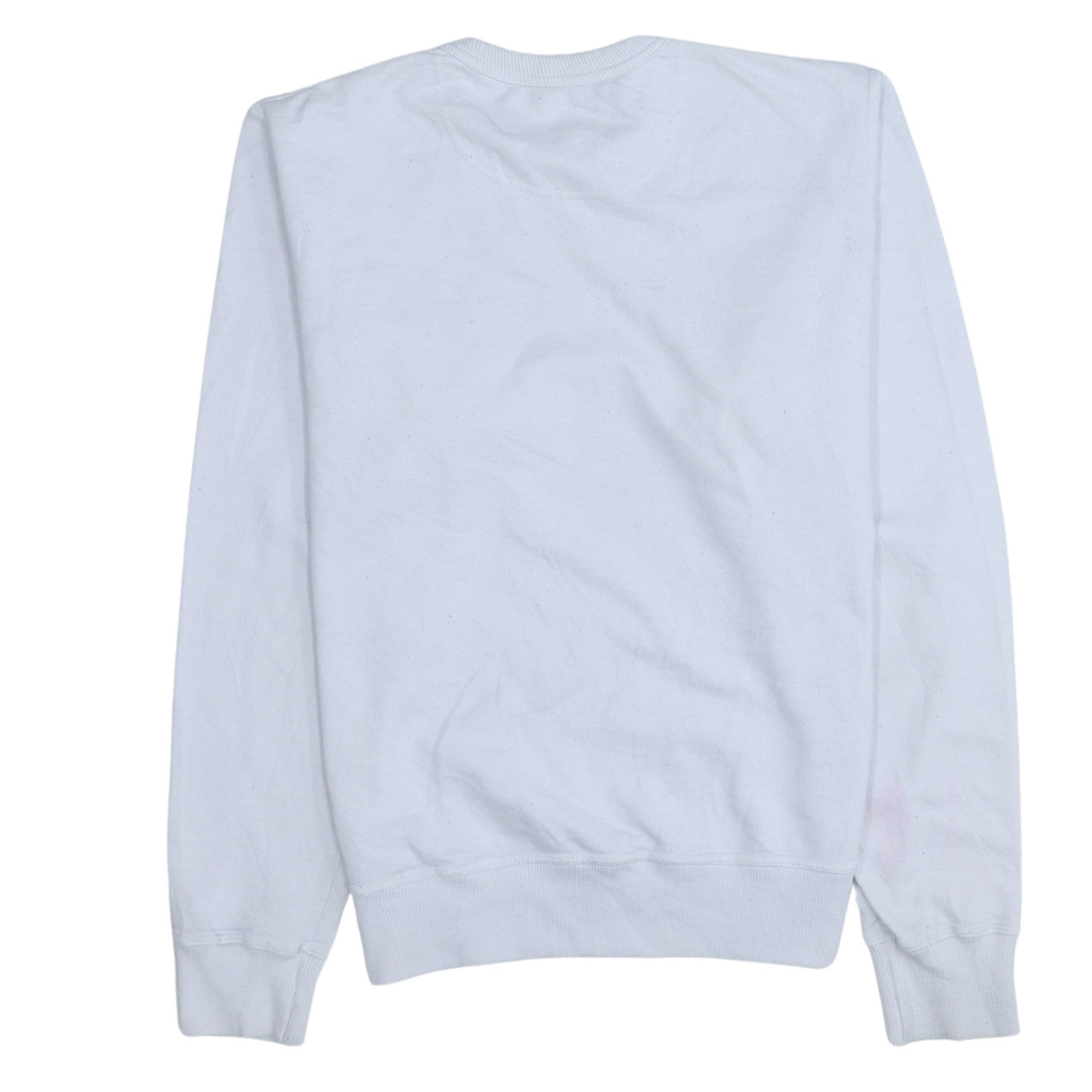 Champion Mens White Graphic Logo Pullover Sweatshirt Size S