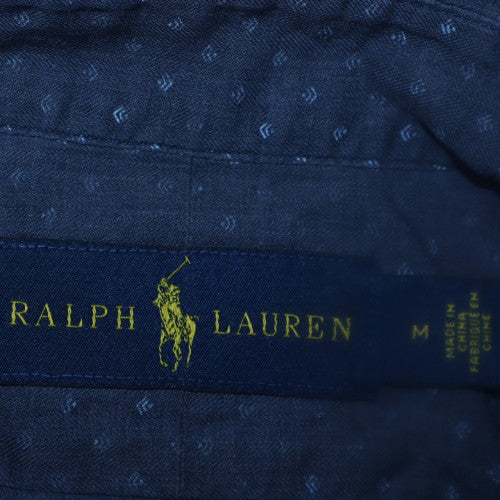 Ralph Lauren Men's Blue Geometric Button-Up Long Sleeve Shirt Size M