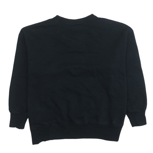 Nike Womens Black Cotton Blend Crew Neck Pullover Sweatshirt Size L