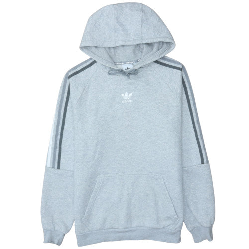 Adidas Mens Grey Pullover Hoodie M Regular Fit Fleece Sportswear