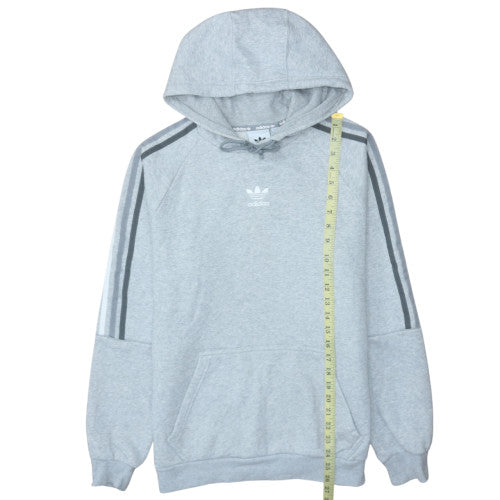 Adidas Mens Grey Pullover Hoodie M Regular Fit Fleece Sportswear