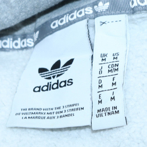 Adidas Mens Grey Pullover Hoodie M Regular Fit Fleece Sportswear