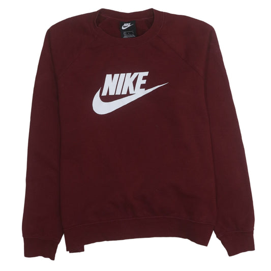 Nike Women's Burgundy Logo Crew Neck Sweatshirt Size L