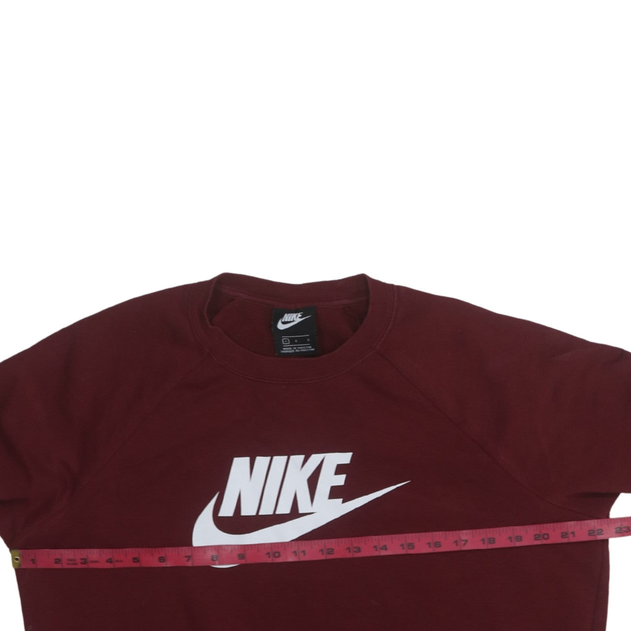 Nike Women's Burgundy Logo Crew Neck Sweatshirt Size L