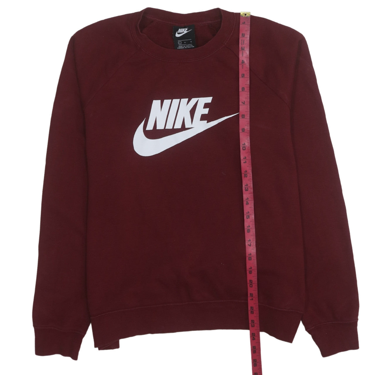 Nike Women's Burgundy Logo Crew Neck Sweatshirt Size L