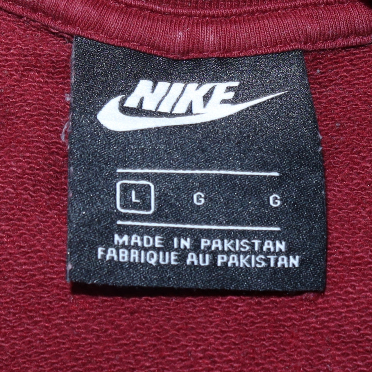 Nike Women's Burgundy Logo Crew Neck Sweatshirt Size L