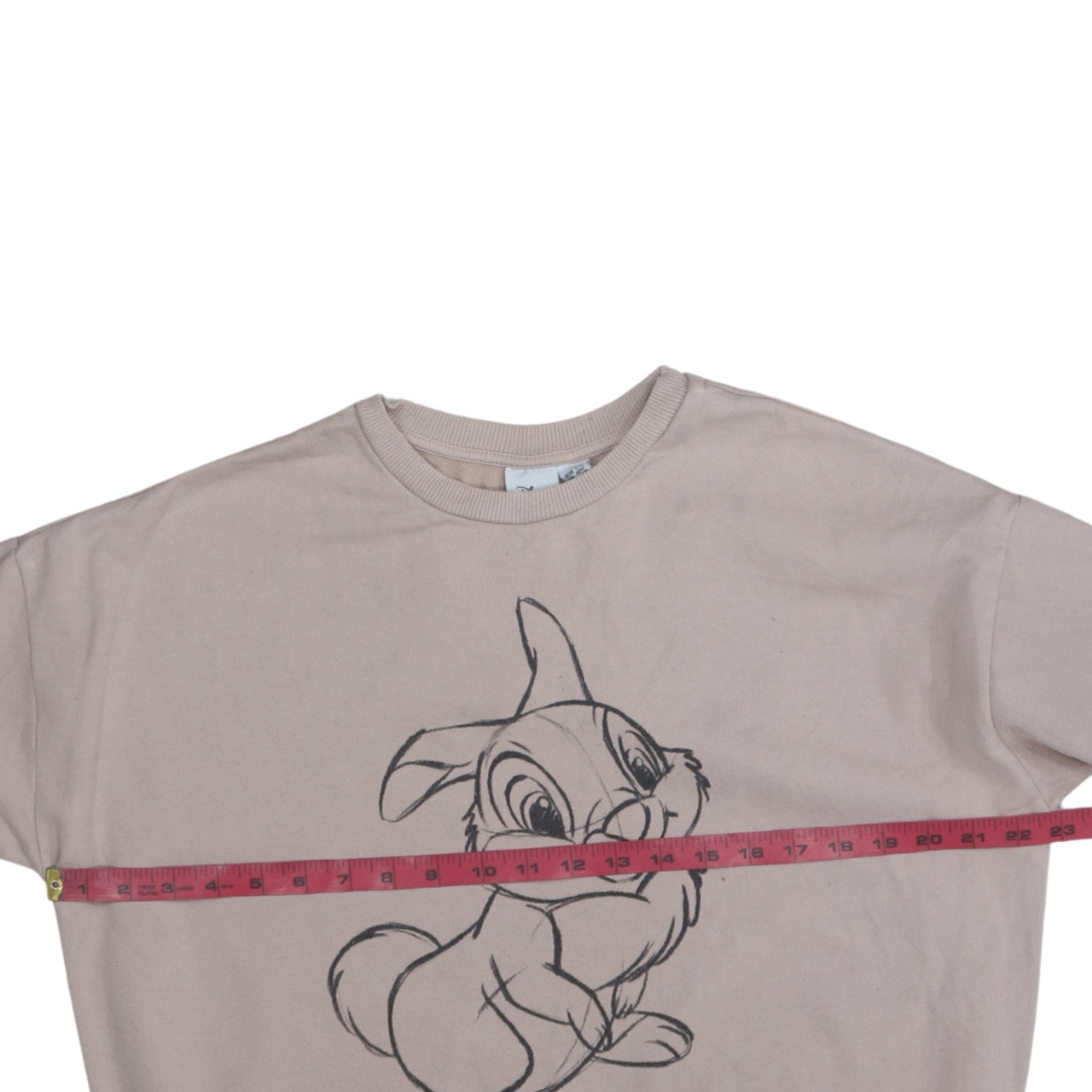 Disney Women Beige Thumper Sweatshirt Size 12/14 Crew Neck Pullover