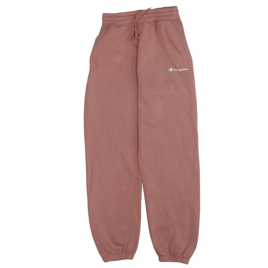 Champion Womens Small Pink Joggers Sweatpants Elastic Waist Fleece Lined