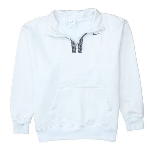 Nike Women White Therma-Fit 1/4 Zip Pullover Sweatshirt Size S
