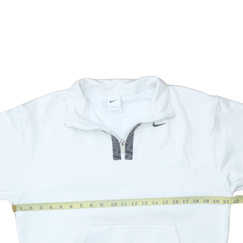 Nike Women White Therma-Fit 1/4 Zip Pullover Sweatshirt Size S