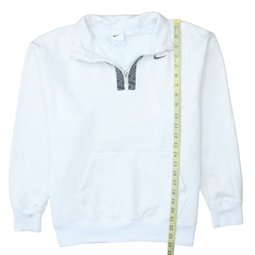 Nike Women White Therma-Fit 1/4 Zip Pullover Sweatshirt Size S