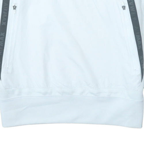 Nike Air Max Mens White 1/2 Zip Hoodie Size M Hooded Sweatshirt