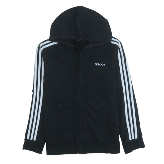 Adidas Womens Black Full Zip Hoodie L 16-18 Classic Sportswear
