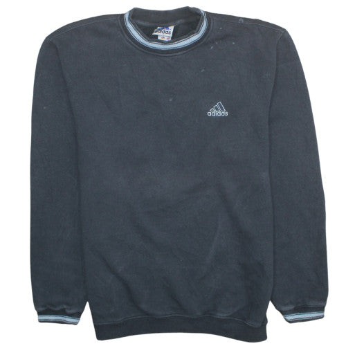Adidas Men's Black Small Pullover Sweatshirt Vintage Crew Neck