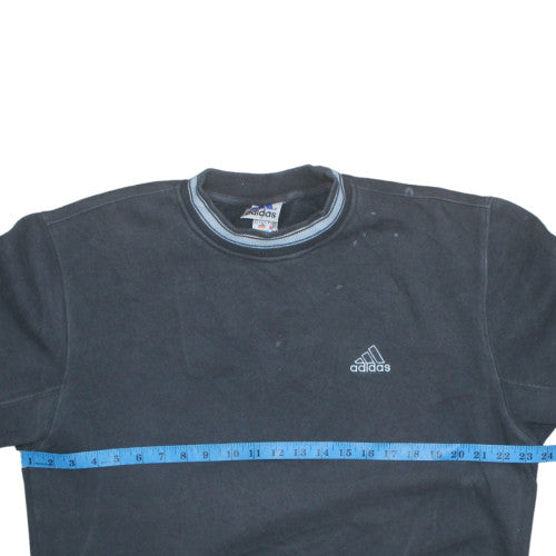 Adidas Men's Black Small Pullover Sweatshirt Vintage Crew Neck