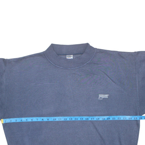 Puma Mens Blue XL Pullover Sweatshirt Fleece Crew Neck Vintage