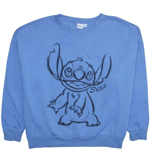 Disney Stitch Blue Crew Neck Sweatshirt Womens XL Primark Cares