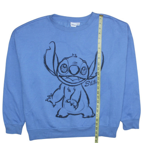 Disney Stitch Blue Crew Neck Sweatshirt Womens XL Primark Cares