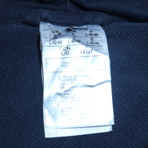 Adidas Women Navy Blue Full Zip Hoodie L 16-18 Cotton Blend
