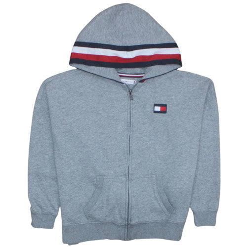 Tommy Hilfiger Boys Grey Full Zip Hoodie Size 152 (12-13 Years) Classic Logo