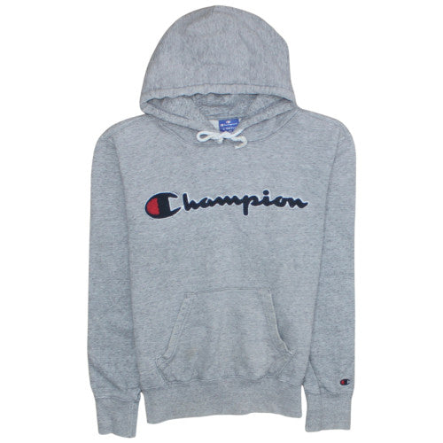 Champion Womens Grey XS Pullover Hoodie 100% Cotton Embroidered Logo