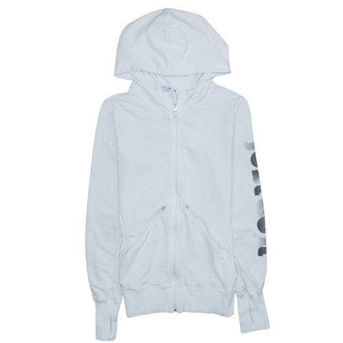 Nike Women's White Dri-FIT Full Zip Hoodie Small Lightweight Activewear