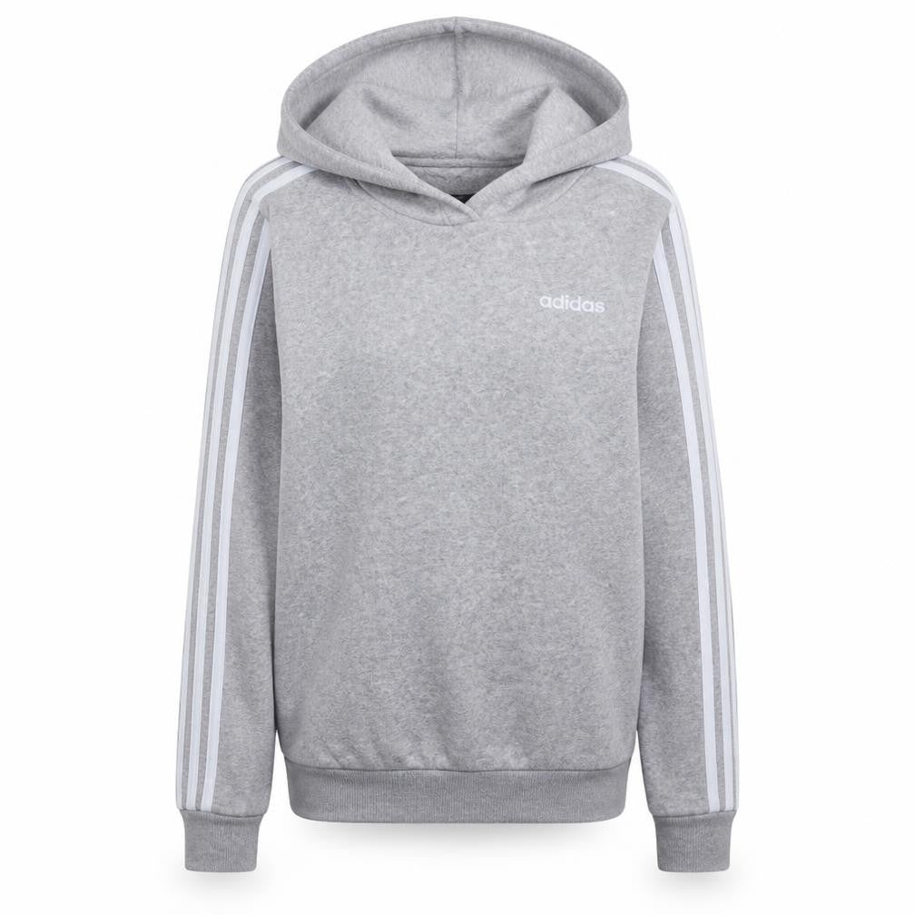 Front view of Adidas Women’s Grey Pullover Hoodie Small Classic Fit Sweatshirt