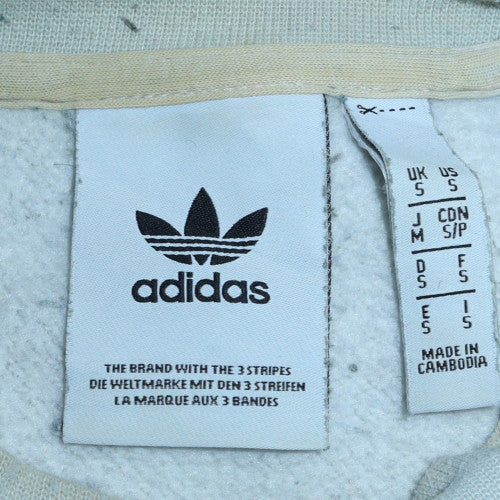 Adidas Mens Grey Green Colour Block Crew Neck Sweatshirt S