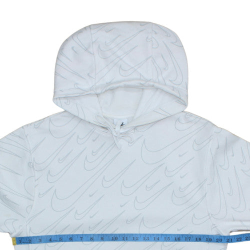 Nike Men's White XS Pullover Hoodie with Logo Graphic Print