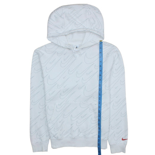 Nike Men's White XS Pullover Hoodie with Logo Graphic Print