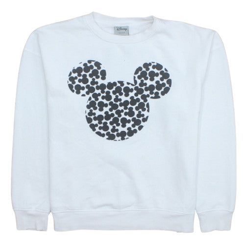 Disney Primark Women White Mickey Mouse Sweatshirt Size S 10/12