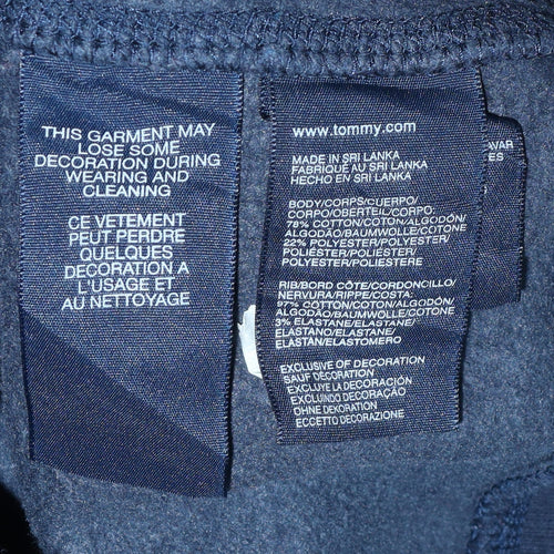 Hilfiger Denim Men's Blue Pullover Hoodie Medium Logo Print