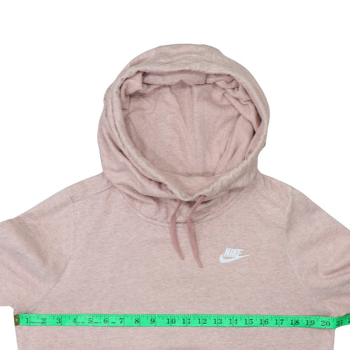 Nike Womens Pink Pullover Hoodie Size S Cotton Blend Casual Sweatshirt
