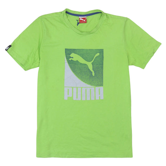 Puma Men’s Green Short Sleeve Crew Neck Graphic T-Shirt Size S