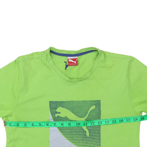 Puma Men’s Green Short Sleeve Crew Neck Graphic T-Shirt Size S