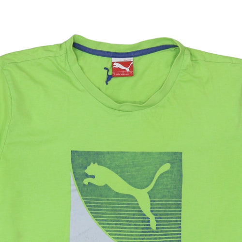 Puma Men’s Green Short Sleeve Crew Neck Graphic T-Shirt Size S