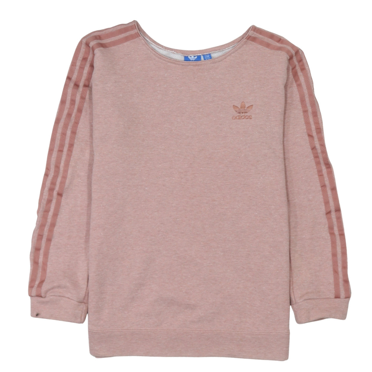 Adidas Women Pink Crew Neck Long Sleeve Pullover Sweatshirt Size 10