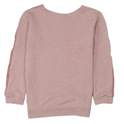 Adidas Women Pink Crew Neck Long Sleeve Pullover Sweatshirt Size 10