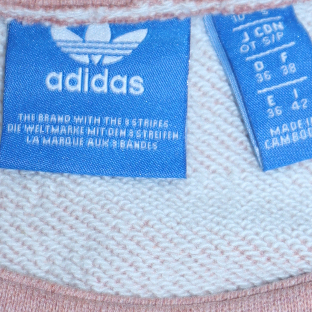 Adidas Women Pink Crew Neck Long Sleeve Pullover Sweatshirt Size 10