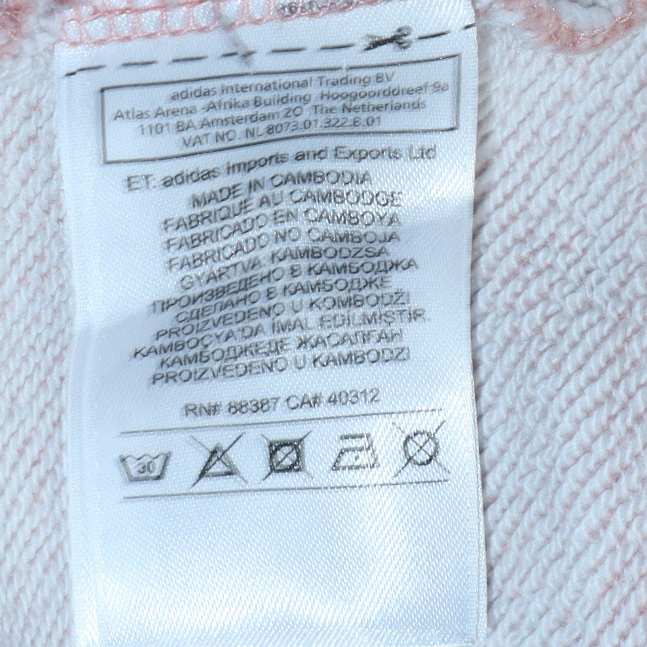 Adidas Women Pink Crew Neck Long Sleeve Pullover Sweatshirt Size 10